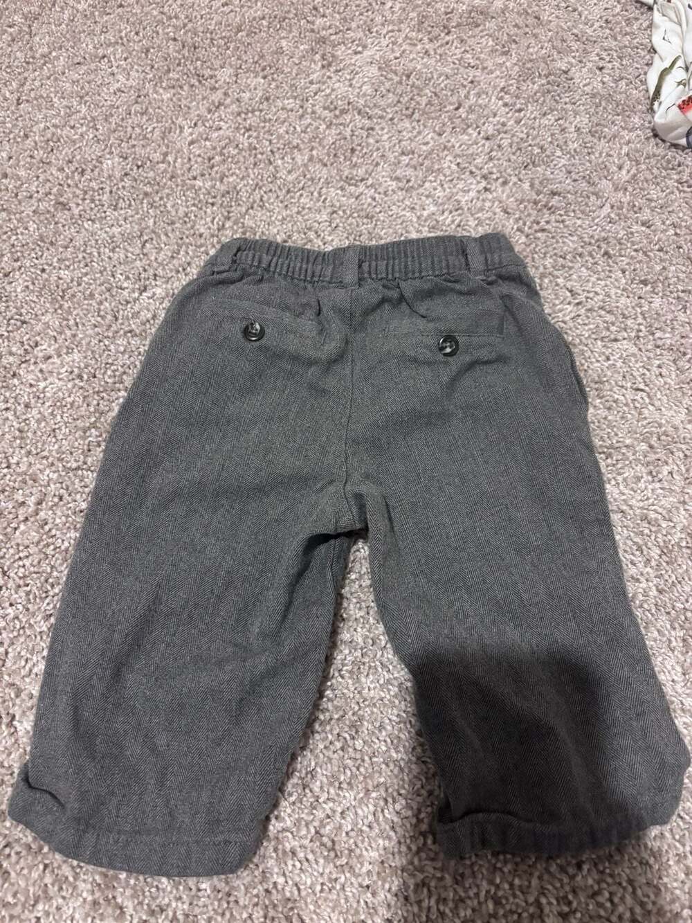 Lullaby Club Pants Size 6M Gray Herringbone - Picture 3 of 3